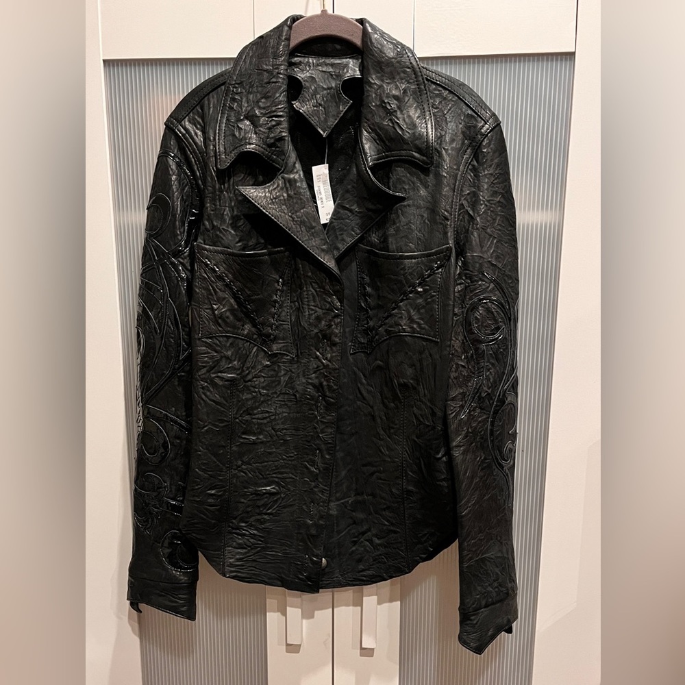 black leather jacket vintage